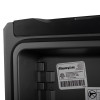 Inside lid of sentrysafe fhw40100 fireproof box showing label and locking mechanism components