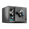 the sentrysafe fire and waterproof safe with door open showing the locking bolts