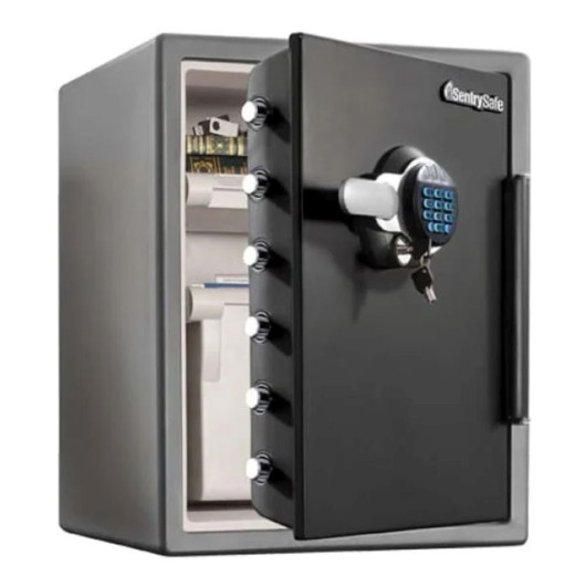 Sentry Safe SFW205GPC - Fire and Water Proof Safe door ajar