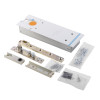 dorma bts75v floor spring double action hold open kit contents laid out showing metal parts and screws