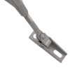Close up of the bracket part of a dorma door closer arm showing the metal arm attachment