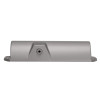 Side view of a silver dorma door closer showing the main body and mounting points
