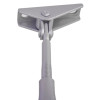 Silver bracket component of the dorma ts71 silver overhead door closer shown against a white background