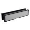 angled aluminium 12 inch intumescent letter plate with a rectangular shape and black edges
