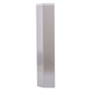 Side view of a tall rectangular henry wolfe fire blanket cover in a silver colour