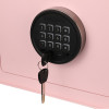 Close up of the code lock and key override on the phoenix dream series pink product
