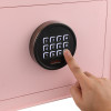 phoenix dream series pink showing a close up of a finger pressing a button on a code lock