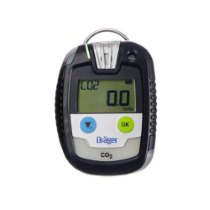 drager pac 8000 co2 personal gas alarm front view showing digital display and buttons