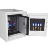phoenix datacare ds2000 series showing external door open with keys and internal door open with stored discs inside