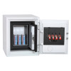 phoenix datacare 2001 key lock with door fully open showing key slots and contents inside