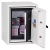 Open doors of the phoenix datacare 2002 electronic lock showing CDs, tapes and keys inside