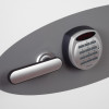 Close up of the lock handle and keypad on the phoenix datacare ds2000 series electronic lock