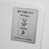 Certification plaque showing NT FIRE 017 90 Paper SP Certified on phoenix combi 2501 electronic lock