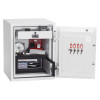 phoenix combi 2501 electronic lock with doors and drawer open showing keys and contents inside