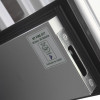 Close up of the internal door mechanism of the phoenix combi 2501 electronic lock showing the metal lock components and certification label