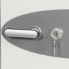 handle and key lock of phoenix combi 2501 key lock shown on a door front