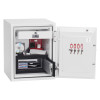 phoenix combi 2501 key lock showing open doors and drawer with keys hanging inside the door