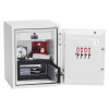 phoenix combi 2501 key lock safe with doors fully open showing contents including keys and storage compartments