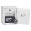 phoenix combi 2501 key lock safe shown with main door and inner compartment door open and empty inside
