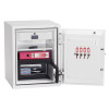 phoenix combi 2501 key lock with doors open fully showing storage compartments and keys on the inner door panel