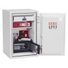 phoenix combi 2502 fingerprint lock showing the main door and inner drawer open with contents inside