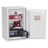 phoenix combi 2502 fingerprint lock showing the safe with its doors fully open and contents inside