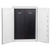 phoenix data commander 4623 key lock with external doors open and internal doors closed showing the locking mechanism
