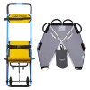 Front view of evacchair 300h mk5 with yellow promote sling adult laid out next to the chair frame