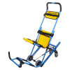 evac chair 500h mk5 evacuation chair angled and extended with blue frame and yellow seat and backrest