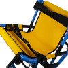 Close up of the yellow seat and black straps on the evac chair 500h mk5 evacuation chair