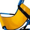 Close up of the yellow seat and black safety strap on an evac chair 600h mk5 evacuation chair seat