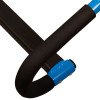 200h carrylite transit chair showing close-up of blue frame and black rubberised foot rest