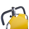 Top close-up of the yellow seat and black foam handles on the evac chair 700h ibex transeat evacuation chair