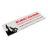 Angled photo of Ecchairphot Evac Chair Photoluminescent Wall Sign showing red and black text with stair and chair graphic