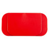 red plastic plate front 