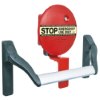 sigma smart shield panic bars installed on a door with a red emergency use only sign above