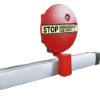 sigma smart shield push bars shown installed with a red emergency stop device attached