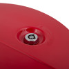 Close up of the lock on the smart shield standard showing the keyhole and surrounding red surface