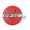 Red Sigma Smart Shield emergency exit alarm with stop emergency use only label and a small bag of screws
