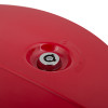 Close-up of a red smart shield for multipoint with a central lock and rotating arrow indicator