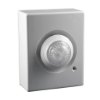 angled view of the zerio plus radio sounder beacon showing a white rectangular unit with a circular clear lens in the centre