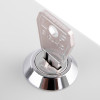 Key inserted in a lock on the zerio plus 8 zone control panel