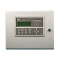 front view of zerio plus 20 zone control panel showing buttons, display screen and indicator lights