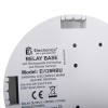 Closeup of the back of an aico alarm showing model and warning label information