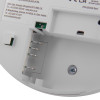 aico mains powered heat alarm alkaline battery backup close up of connection pins and wiring area