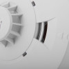 Close-up of the sounder part of the aico mains powered heat alarm alkaline battery backup showing vents and indicator lights
