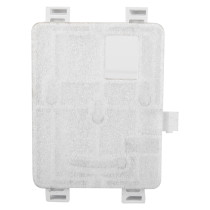 Back view of the ei150 series smoke alarm replacement base showing attachment points and connectors