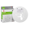 aico replacement for ei151 mains powered smoke alarm shown next to its packaging box with product details visible