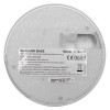 Back view of mains rf base showing label with model, specifications, and compliance information