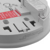 Close-up of the mains rf base showing a clip and part of the white plastic housing